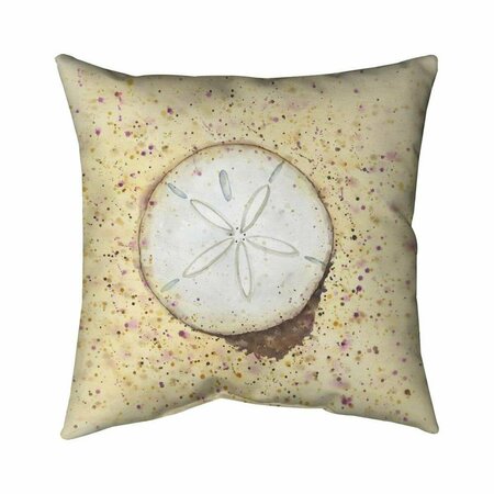 BEGIN HOME DECOR 26 x 26 in. Sand-Dollar-Double Sided Print Indoor Pillow 5541-2626-CO140